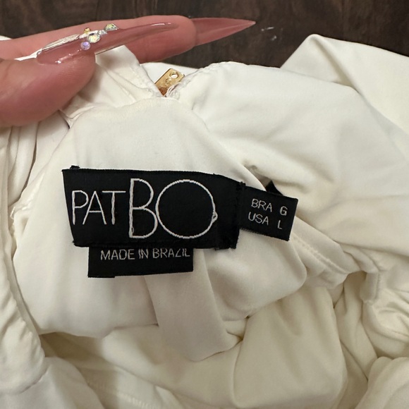 PatBO Plunge Netted Sleeve swimsuit - Picture 7 of 9